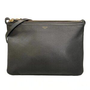 CELINE Trio Large - Black CELINE  Shoulder BagCELINE Trio Large - Black Leather
